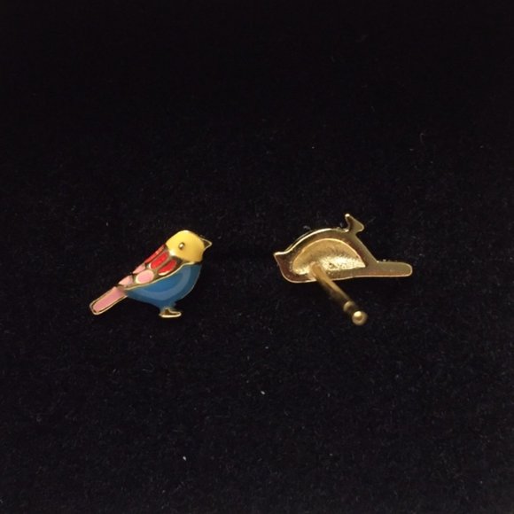 Anthro Cute Bird Stud Earrings - Picture 5 of 6